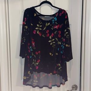 Susan Graver Liquid Knit Peplum Top